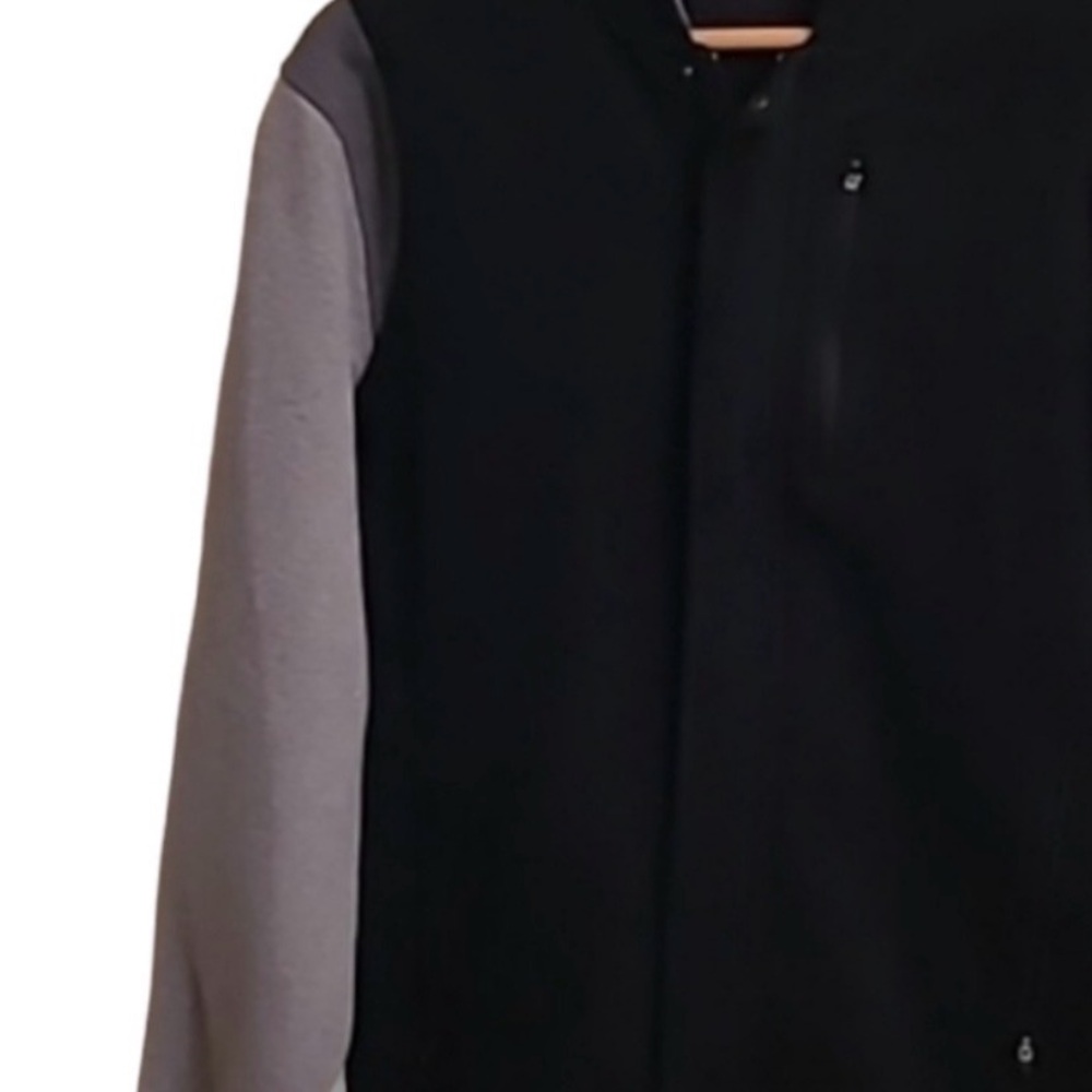 lululemon athletica Black Bomber Jacket with Gray Sleeves - Picture 7 of 8